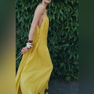 Zara Vibrant Yellow Maxi Dress